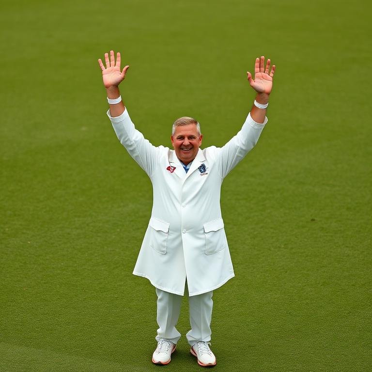Umpire signal: Six